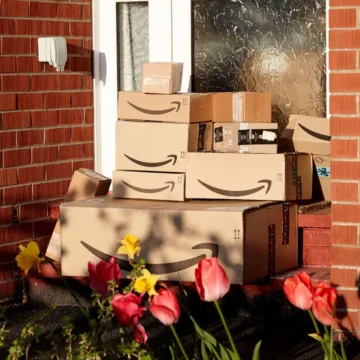 Boxes resting on a wall