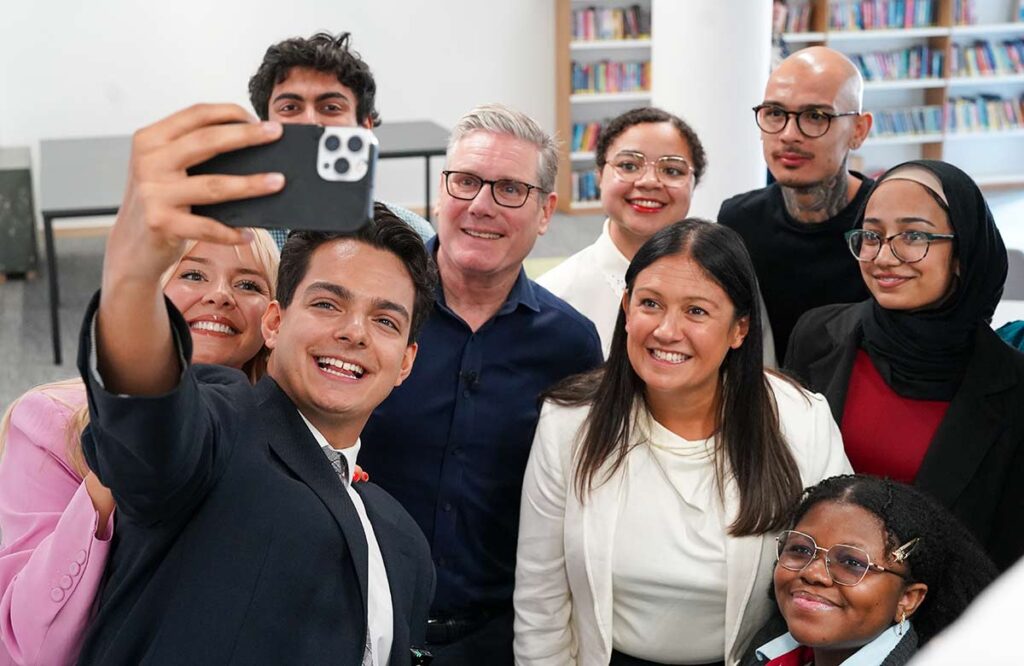 Keir Starmer and Lisa Nandy at the announcement of the £88M investment in youth services 