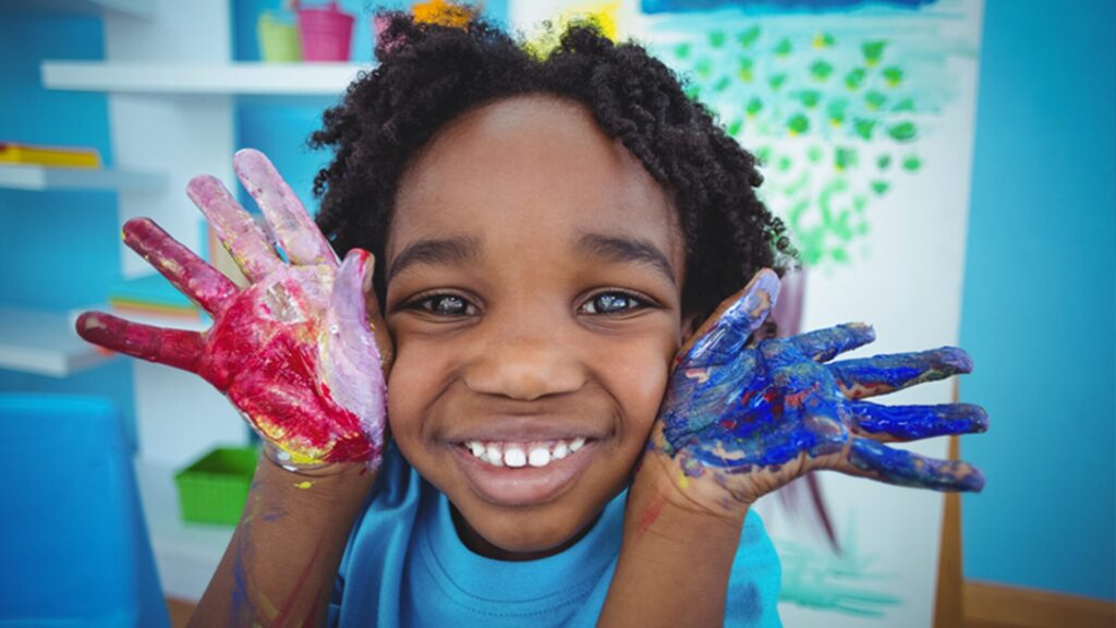 Access All Arts Week young child partaking in the activities 