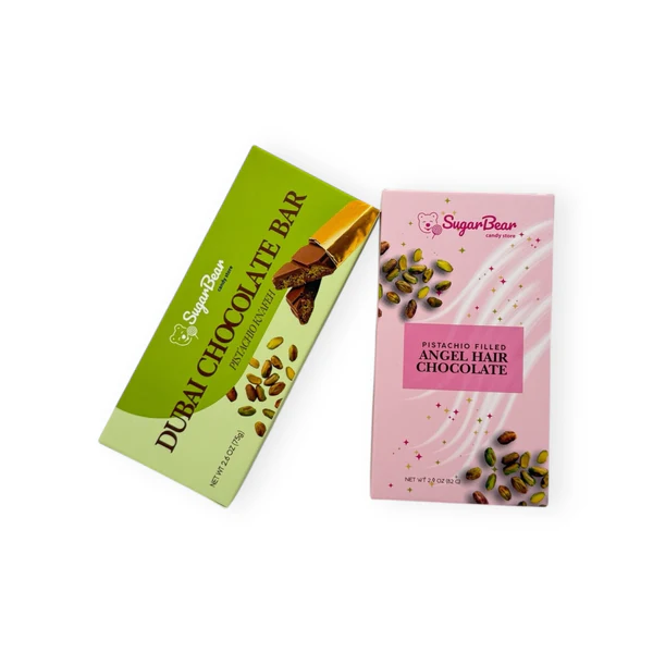 an image of Dubai Chocolate vs Angel Hair Chocolate