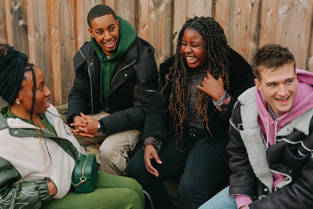 A group of young people, to portray the government Building Creative Futures Package for young people