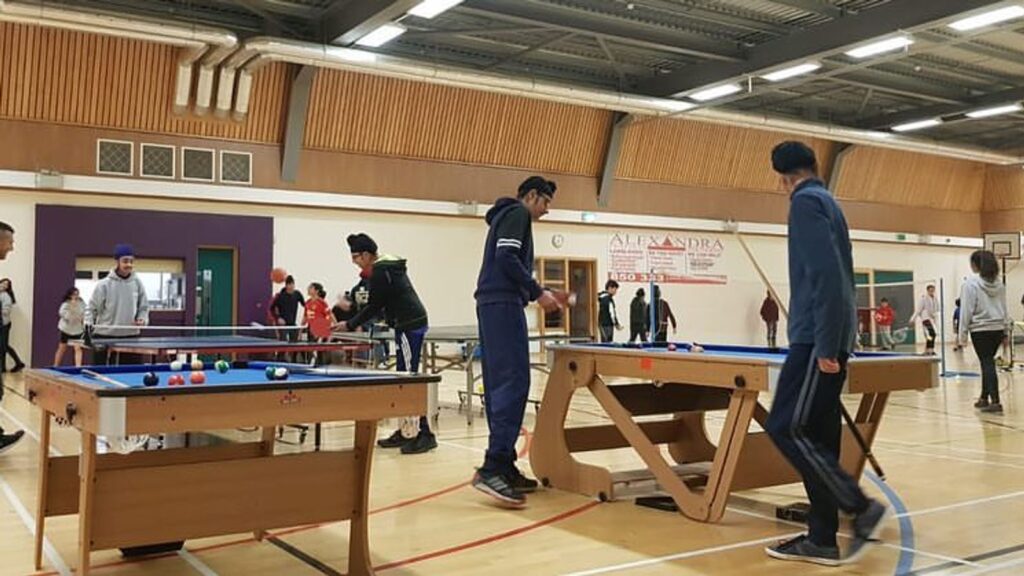 A picture of young people at a youth club