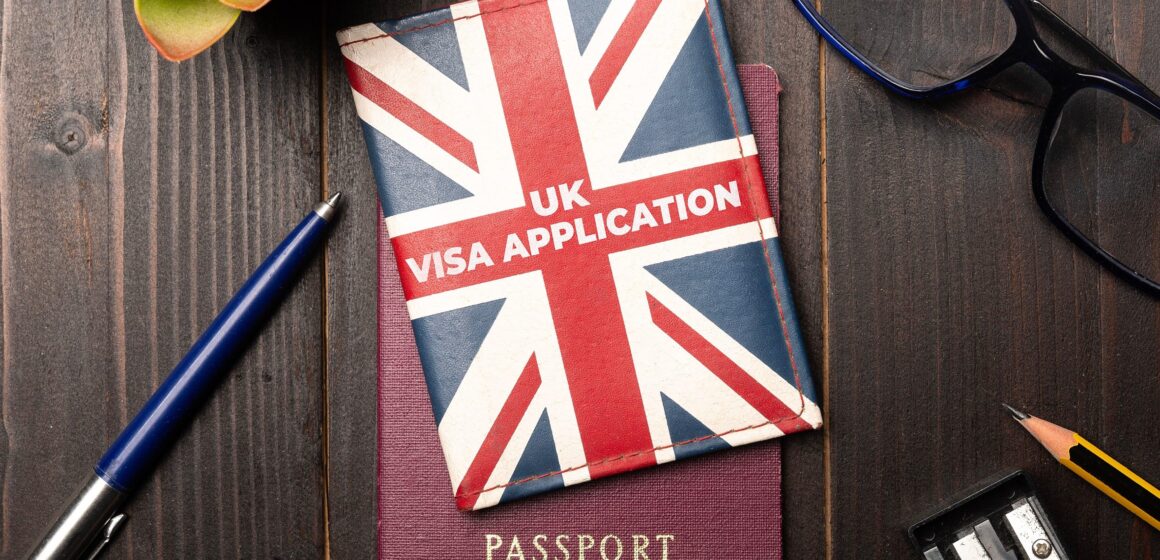 UK visa application and passport