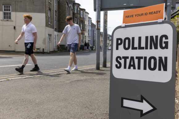 Local Elections Polling Day 2025 A picture of a polling station, after the government decision to lowering the voting age to 16