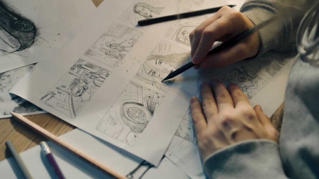 A young kid work for the Young Comics Laureate 