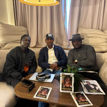 An image of Nix with his manager and CEO of inside success
