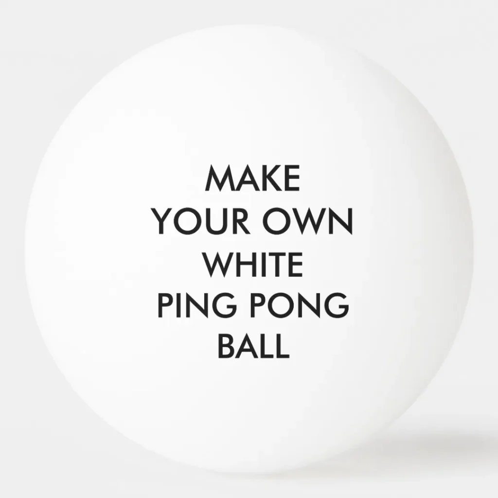 Custom Personalised WHITE Ping Pong Ball
