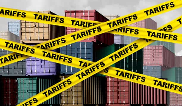 A poster showcasing tariffs 