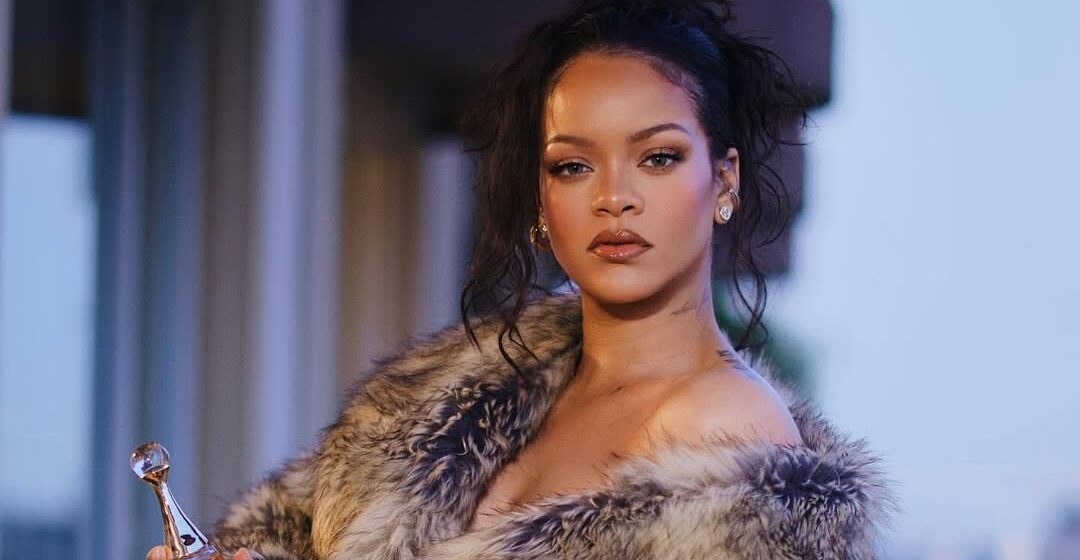 Rihanna on set for Dior