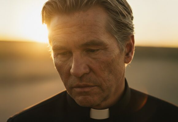 Val Kilmer dressed as character for 'As Deep as the Grave' movie