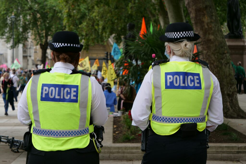 A photograph of two Met police officers