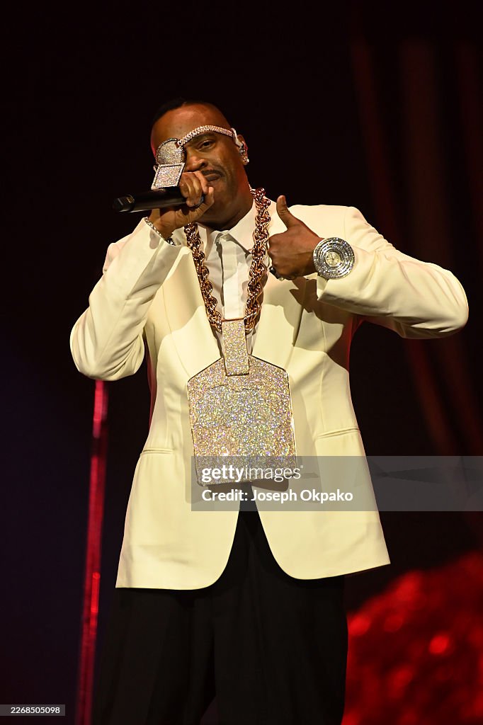 MANCHESTER, ENGLAND - MARCH 26: Slick Rick performs onstage during the 2026 MOBO Awards at Co-op Live on March 26, 2026 in Manchester, England. (Photo by Joseph Okpako/Getty Images for MOBO)
