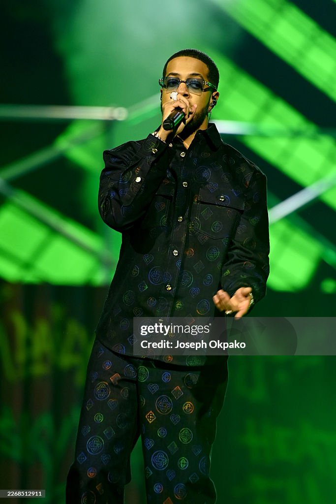 MANCHESTER, ENGLAND - MARCH 26: Chip performs onstage during the 2026 MOBO Awards at Co-op Live on March 26, 2026 in Manchester, England. (Photo by Joseph Okpako/Getty Images for MOBO)