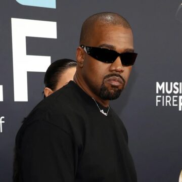 Kanye West at the Grammys red carpet 2026.