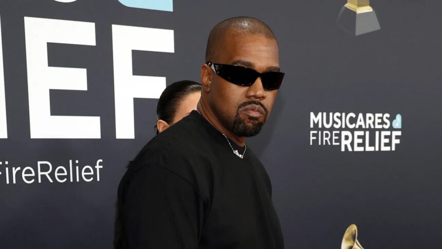 Kanye West at the Grammys red carpet 2026.