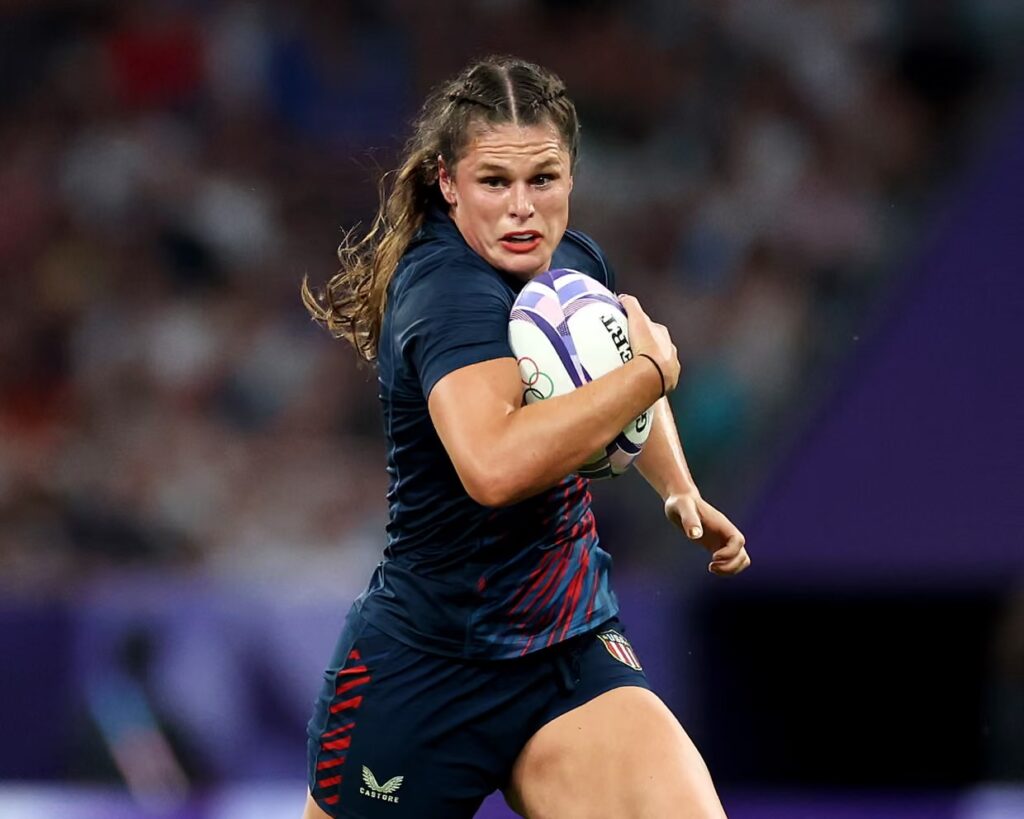 United States rugby union and sevens star Ilona Maher is in Australia ahead of the USA Eagles playing the Wallaroos in a Pacific Four Series Test on Saturday. Photograph: Michael Steele/Getty Images