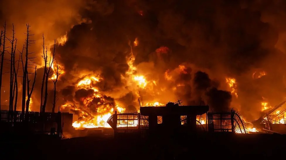 Photograph of war-torn Iran in 2026. As a result of air strikes from the US.