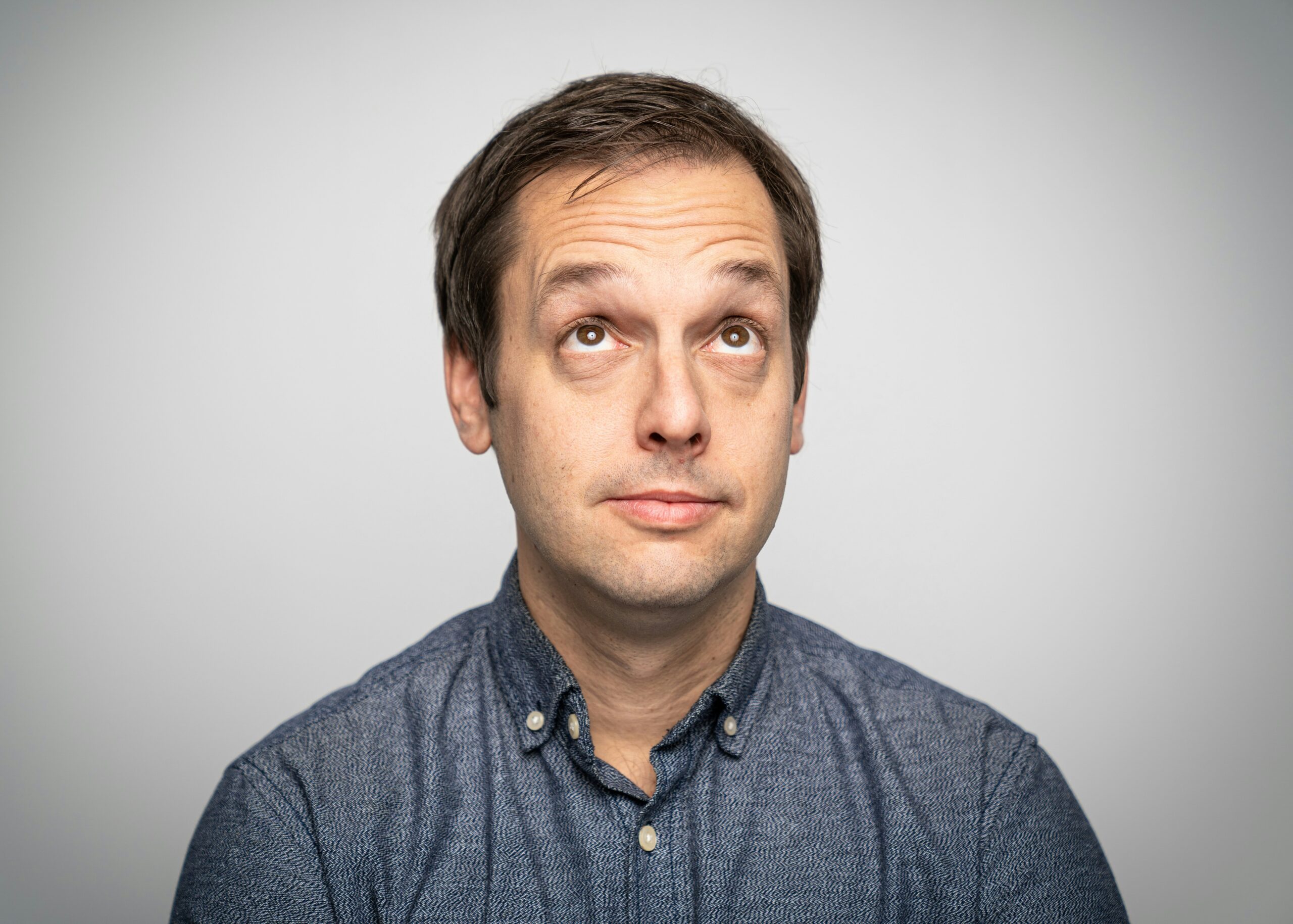 A man looking concerned