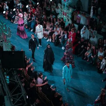 Photograph of a fashion runway