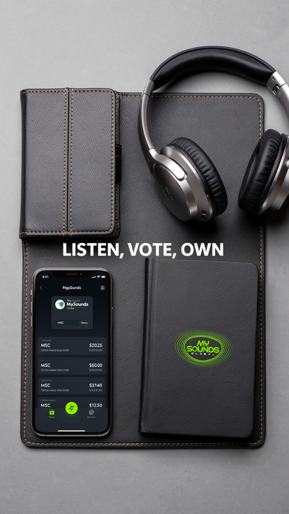 My Sounds Global app — listen, vote, own and earn crypto rewards while enjoying music