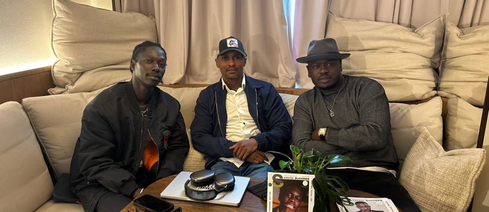 An image of Nix with his manager and CEO of inside success
