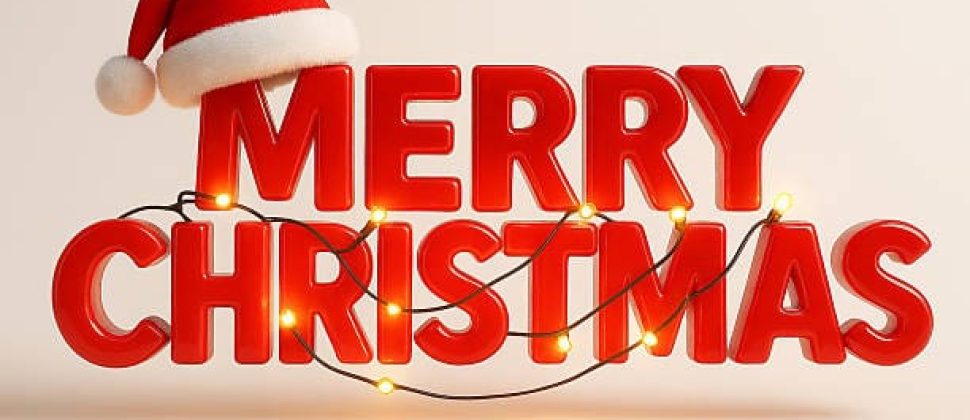 A merry Christmas sign