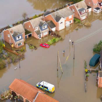 A flooded area in the UK