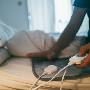 Cosy bedroom scene – free electric blanket – warmth guaranteed claim